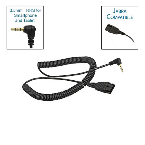 Jabra Compatible '08' Adapter Cable for Stereo 3.5mm Headset (CTIA compliant)