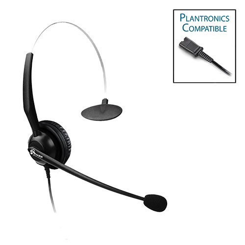 TelPro 1200-P Single-Ear NC Plantronics Compatible Headset