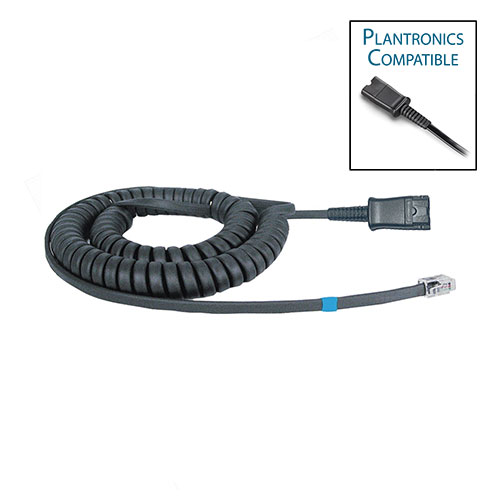 Plantronics Compatible '02' Adapter Cable for Yealink, Grandstream and Snom Telephones