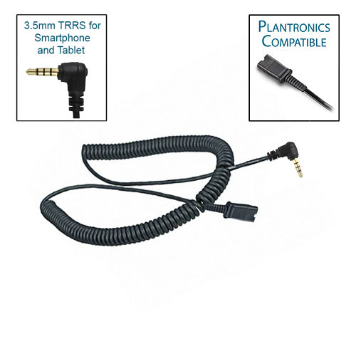 Plantronics Compatible '08' Adapter Cable for Stereo 3.5mm Devices (CTIA compliant)