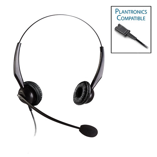 TelPro 2200-P Double-Ear NC Plantronics Compatible Headset
