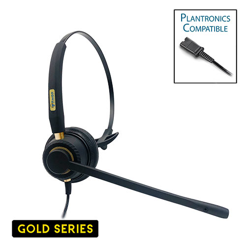 TelPro Gold 3100-P Single-Ear NC Plantronics Compatible Headset